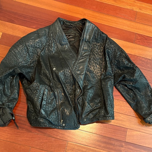 Vintage 80’s Leather Jacket - Picture 1 of 8